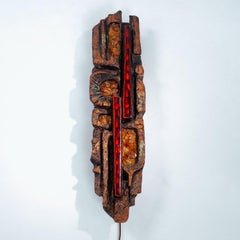 Ars Munda Rectangular Wall Light, applique murale brutaliste, Allemagne, années 1970