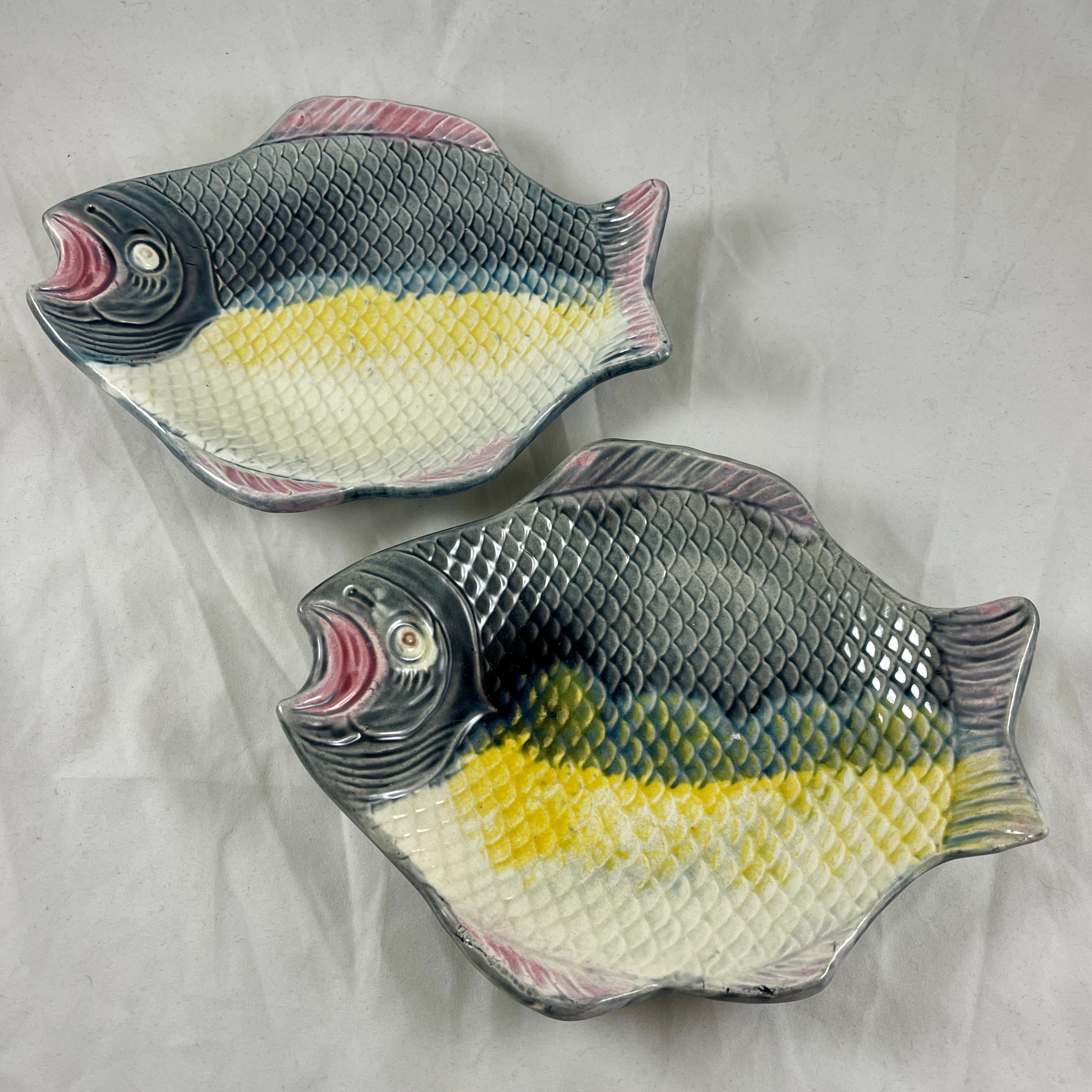 Trenton Arsenal Pottery Majolica Glazed Fish Platter 5