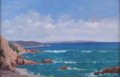 'Waves crashing on the Rocks'. Oil painting on canvas