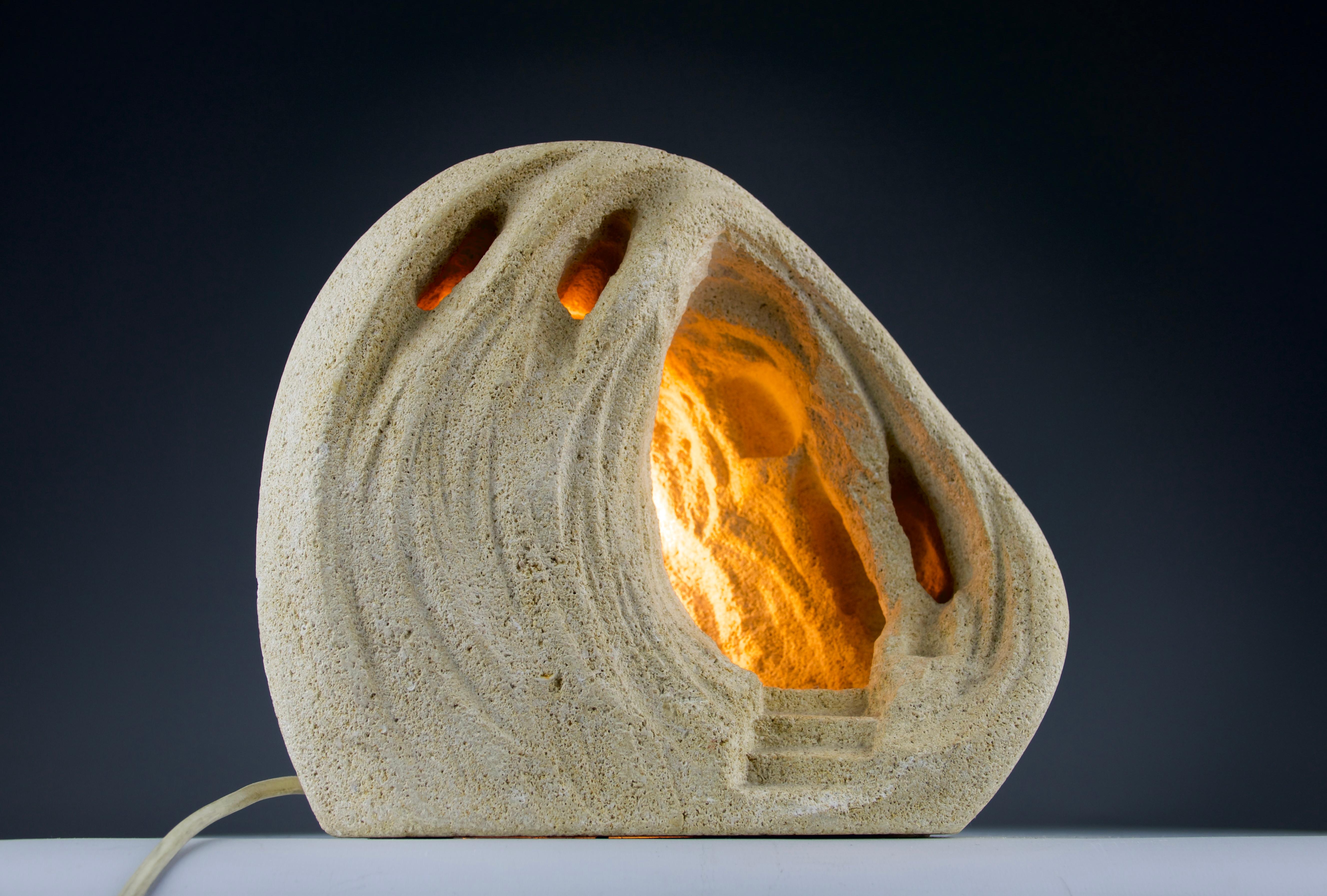 French Arsene Galisson, Cave Lamp, 1970s For Sale