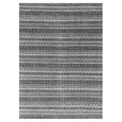 Arsenic Gray Hand Knotted Kohinoor Herat Design 100% Wool Rug 10'0" x 13'10"