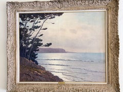 Arsene Chabaian, Mediterranean Coast on canvas, classic painting.