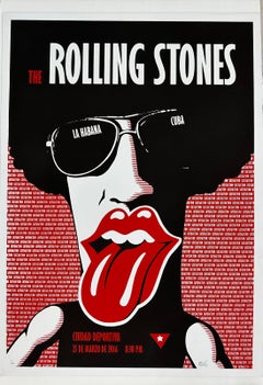 Ares Aristides Esteban Cuban Artist Original Hand Signed Poster Rolling Stones 3