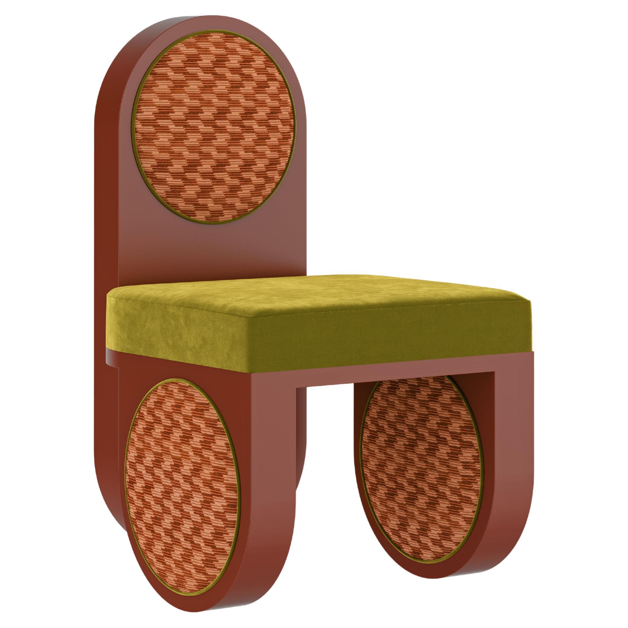 Arsty Fyoo Cher Dining Chair Velvet Brass Made in Portugal by Malabar For Sale
