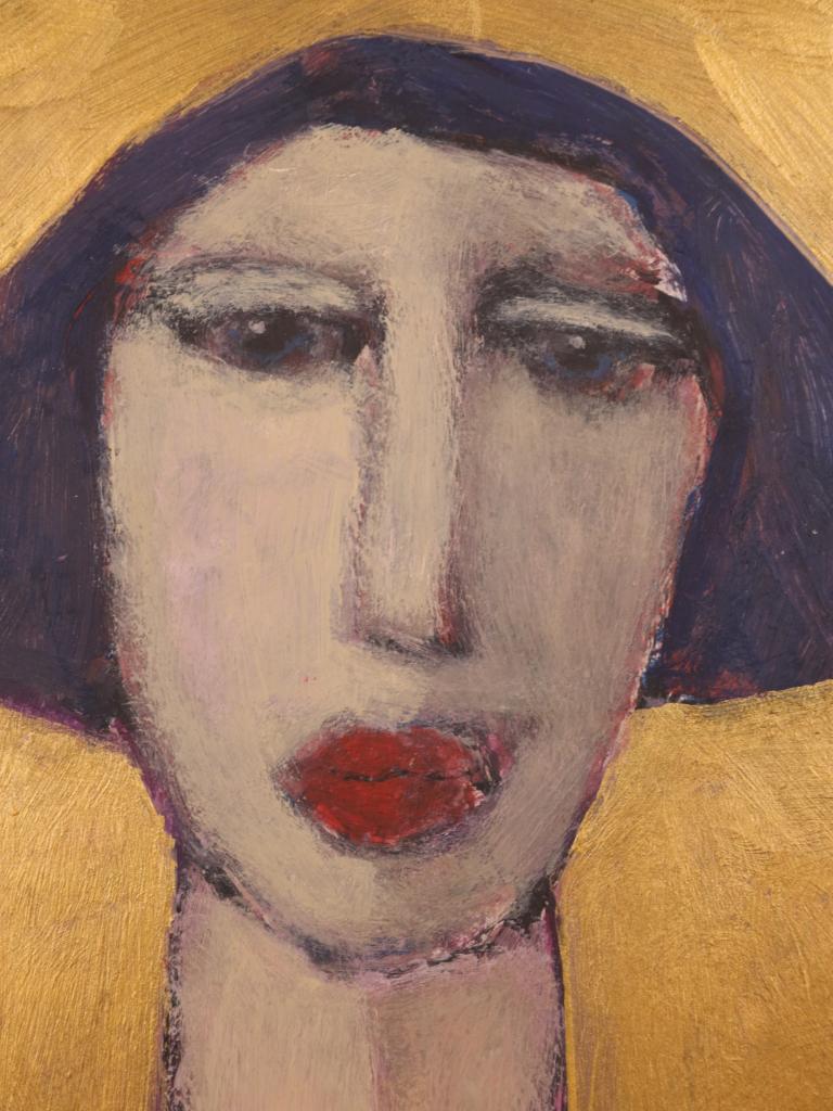 Art  Agata — Modernist Portrait by Harry Charles Tim (Framed & Signed) In New Condition For Sale In Lincoln, GB