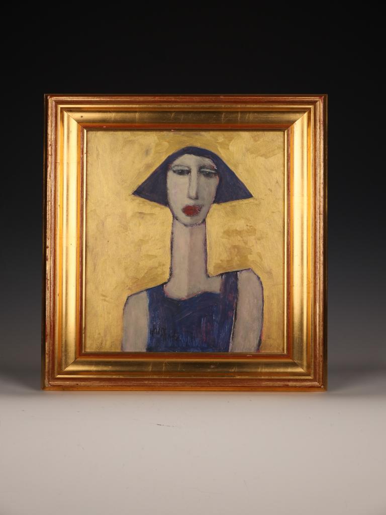 Art  Agata — Modernist Portrait by Harry Charles Tim (Framed & Signed) For Sale 1