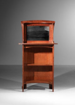 Art and craft wood dressing table with mirror from the 1920s Art Nouveau