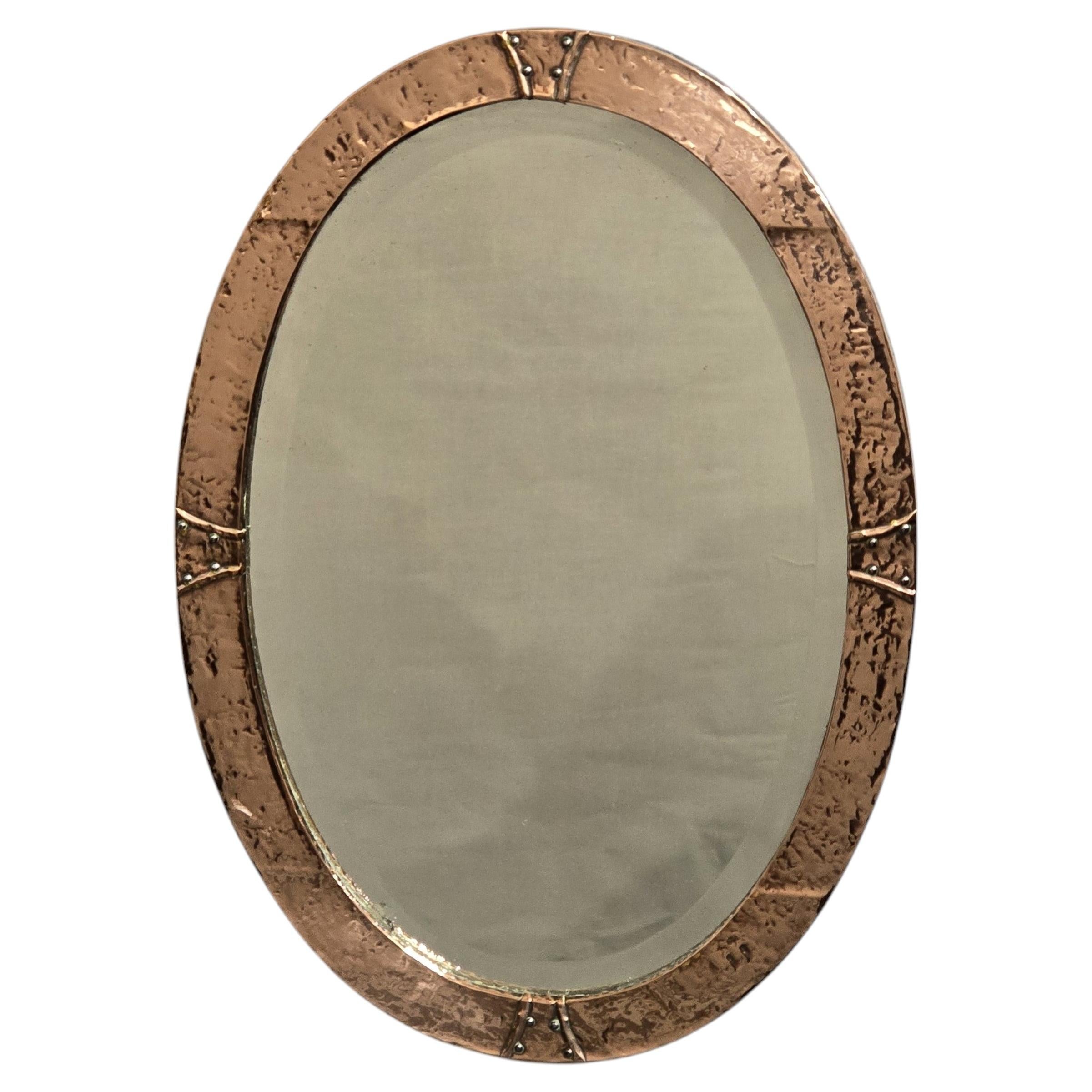 Art and Crafts Copper Mirror