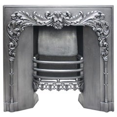 Antique Art & Crafts Reclaimed Cast Iron Fireplace Insert