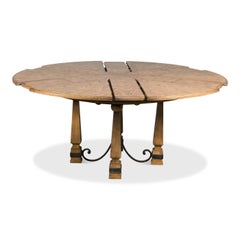 Arts & Crafts-Style Round Dining Table