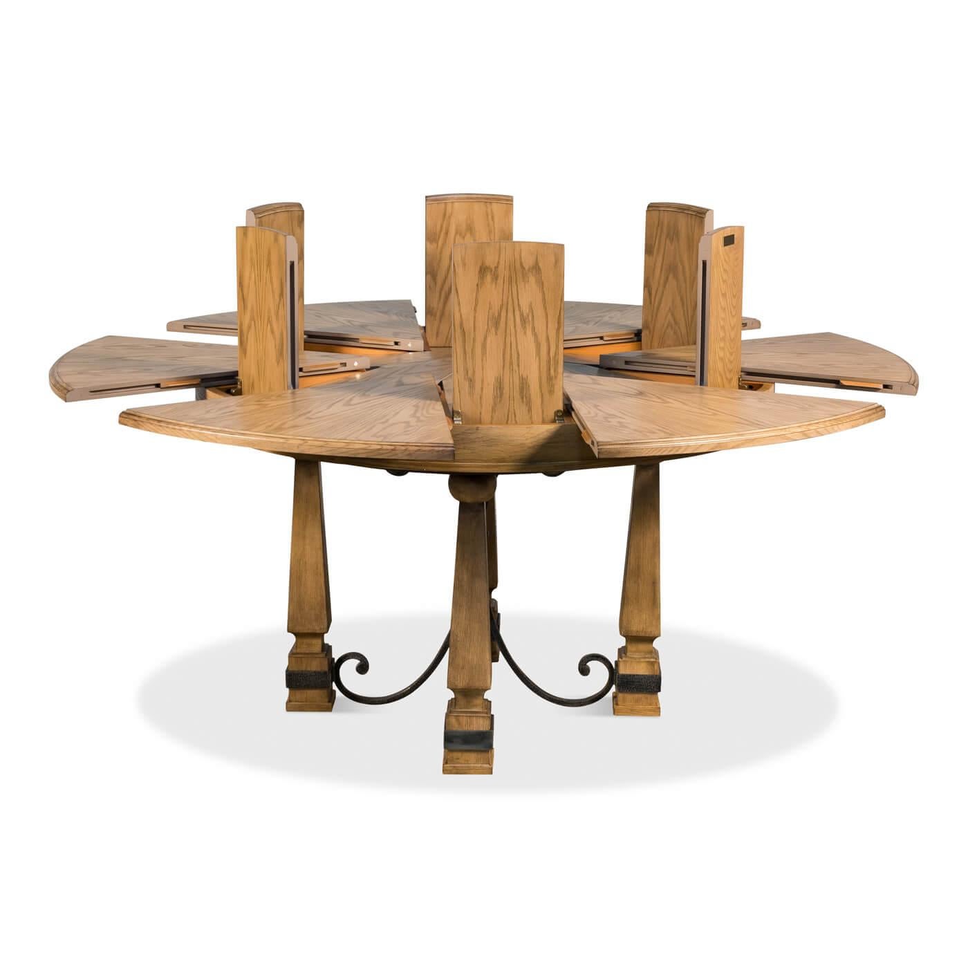 arts and crafts round dining table