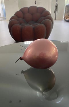Rose Gold Clay Balloon Sculpture handmade for wall, ceiling, Small
