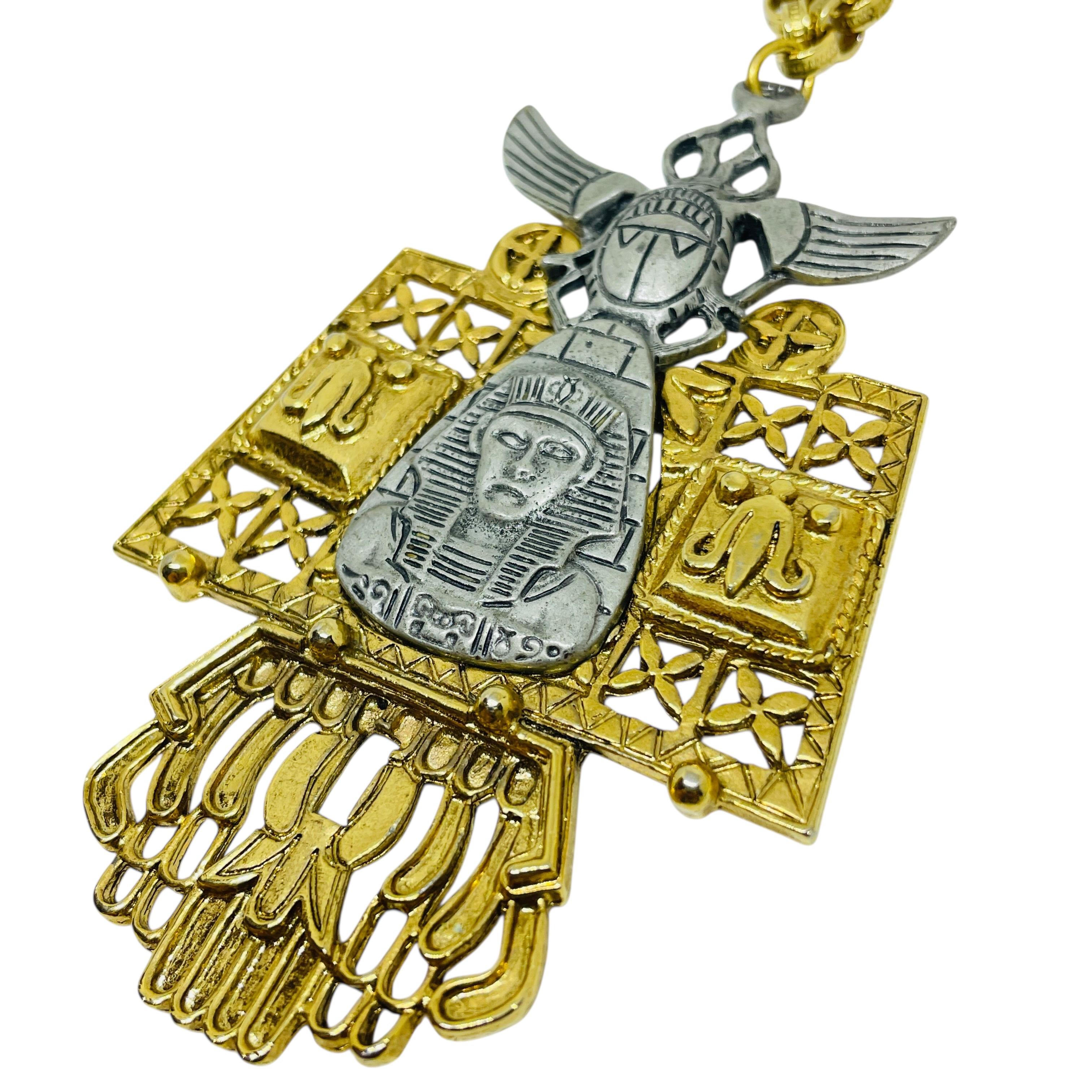 ART ARTHUR PEPPER collana vintage firmata in oro e argento con catena pendente di design in vendita 1
