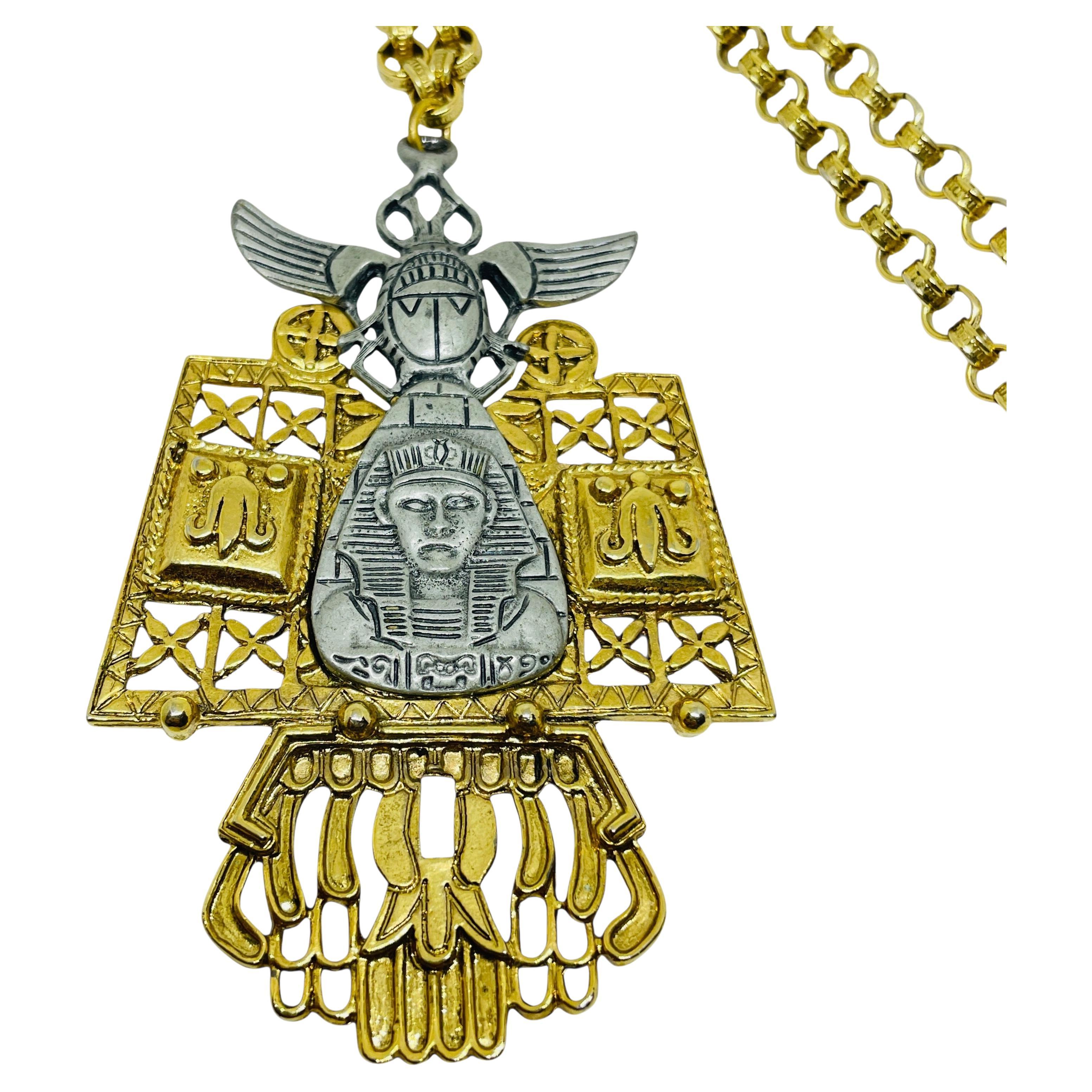 ART ARTHUR PEPPER collana vintage firmata in oro e argento con catena pendente di design