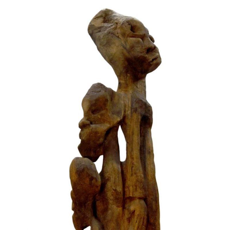 20th Century Art Brut, Sculpture with Grimacing Characters For Sale
