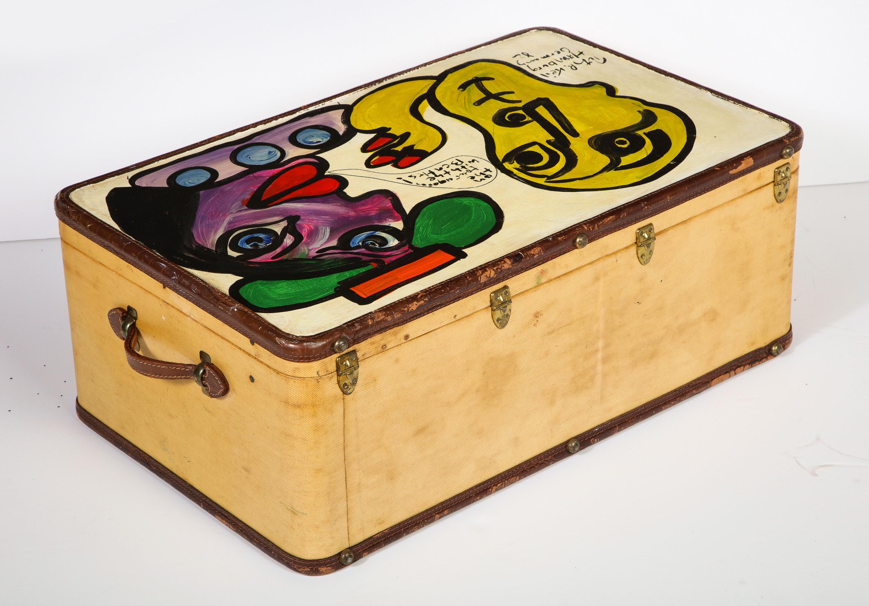 Art by Peter Keil, Travel Trunk, Green, Purple and Yellow, Modern Art, Suit Case 6