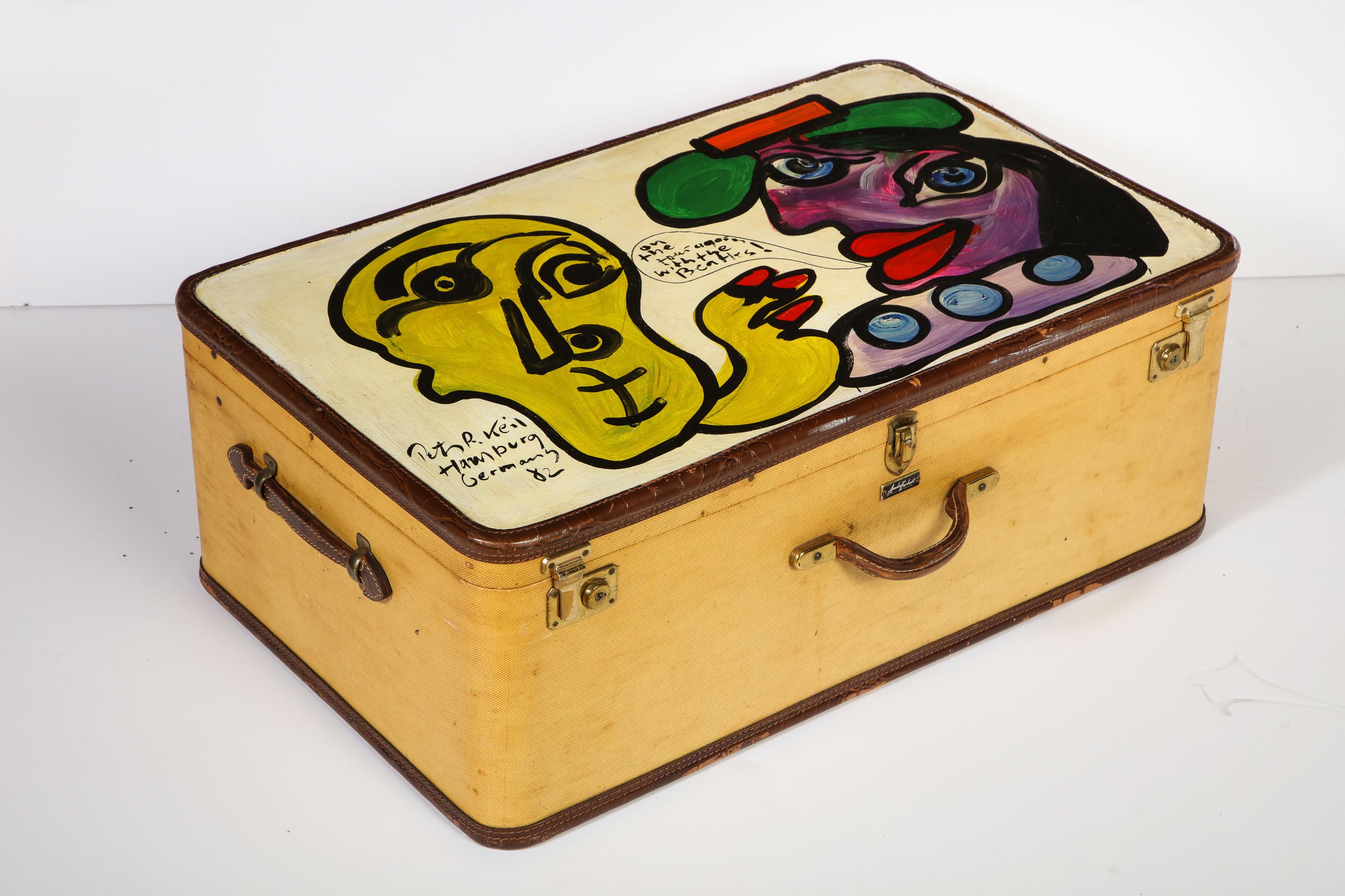 Art by Peter Keil, Travel Trunk, Green, Purple and Yellow, Modern Art, Suit Case 8