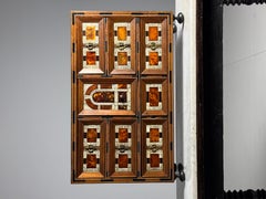 Art cabinet 19th century inlaid ebony, tortoise, bone wood