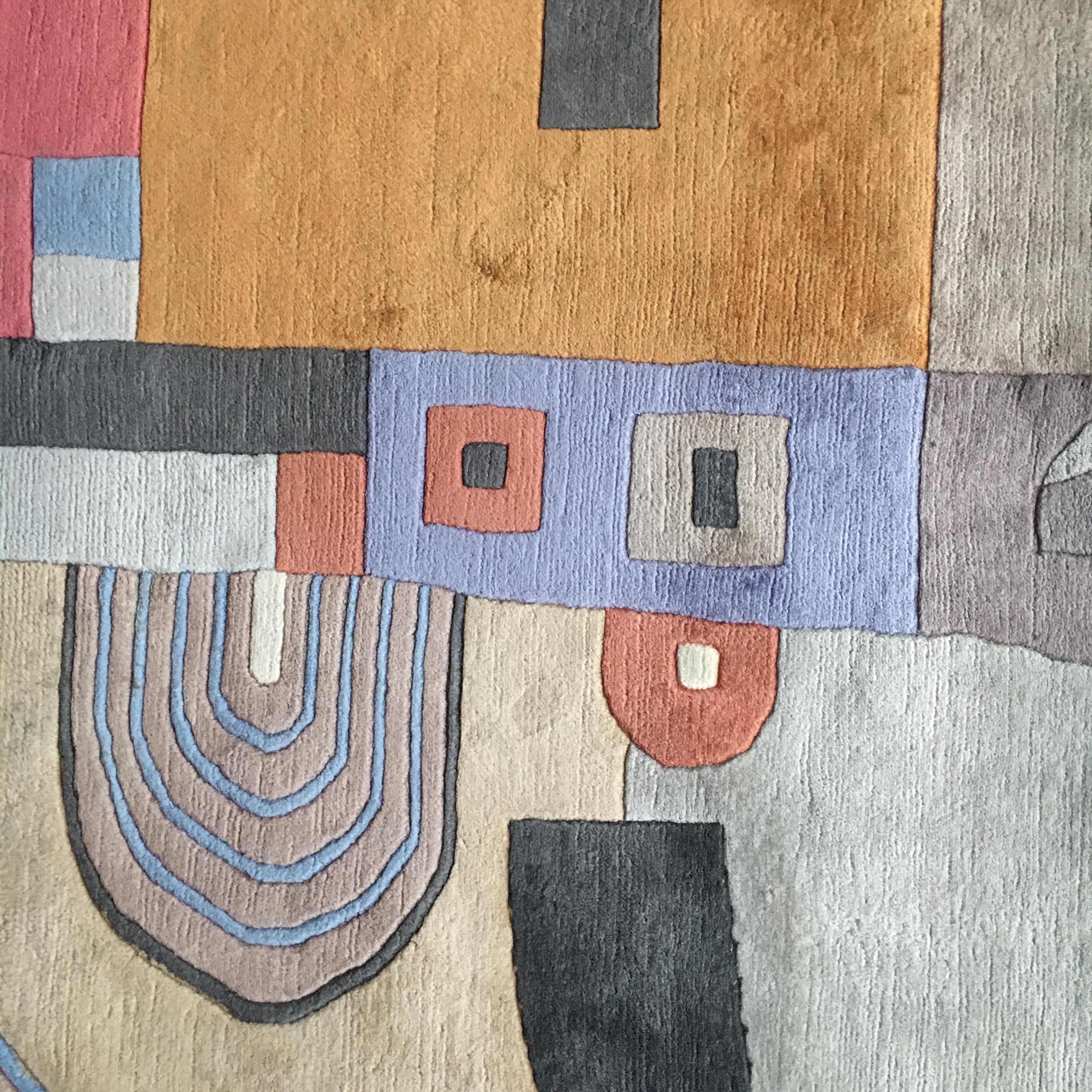 Late 20th Century Art Carpet by Makis Warlamis Hommage to Gustav Klimt, Austria, 1990s For Sale