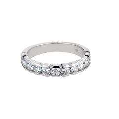 Art Carved 1.11 Carat Diamond Platinum Wedding Band Ring