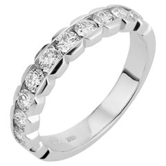 Art Carved 1.11 Carat Diamond Platinum Wedding Band Ring