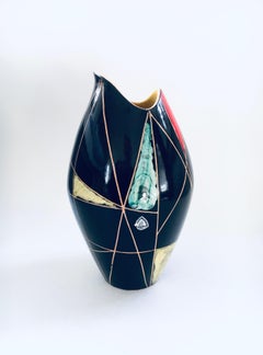 Art Ceramic Vase KRETA 41815 by Brothers Conradt, West Germany 1960's