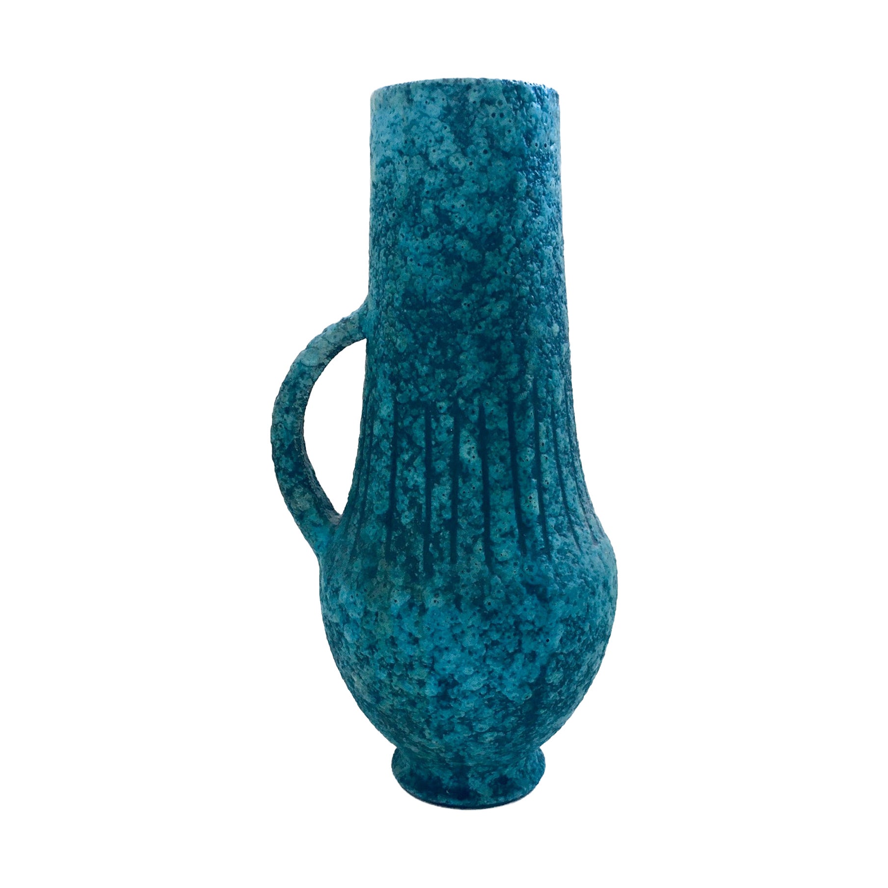 Art Ceramics Sgraffito Handle Vase by Alvino Bagni for Raymor, Italy 1960's