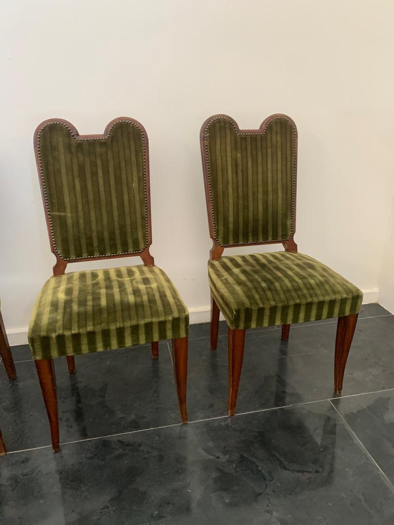 Mid-20th Century Art Chairs from Jaque Klein, 1940s, Set of 6 For Sale