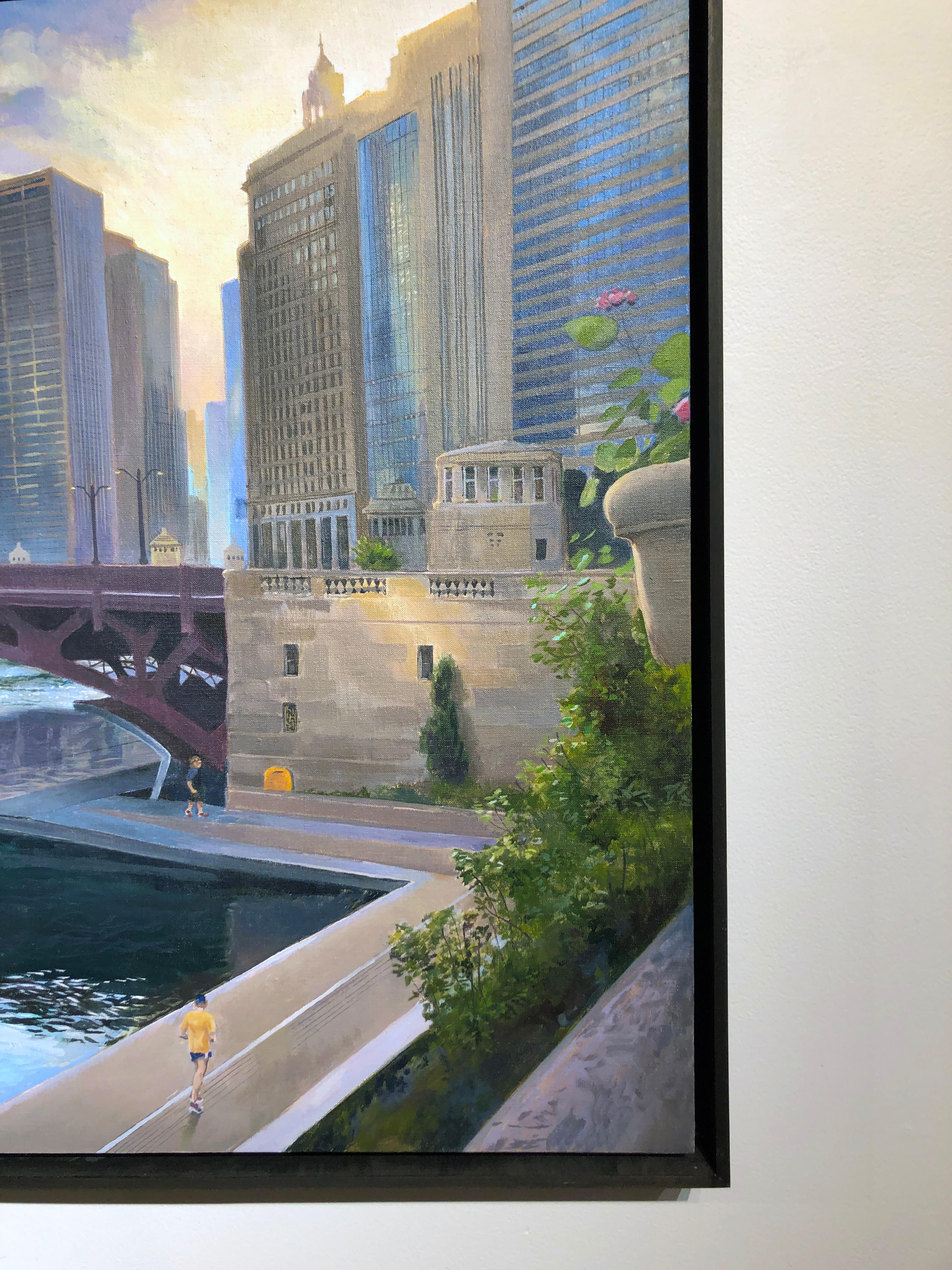 chicago river painting