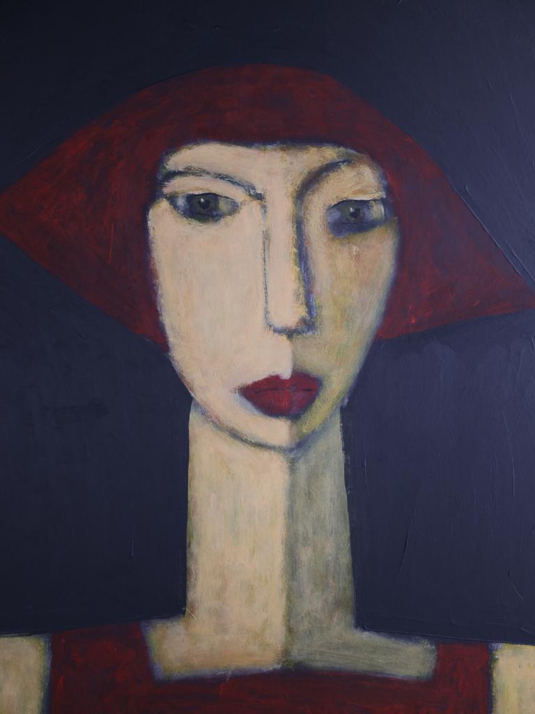 Art  Chloe — Masterful Modernist Portrait by Harry Charles Tim (Framed & Signed For Sale 10