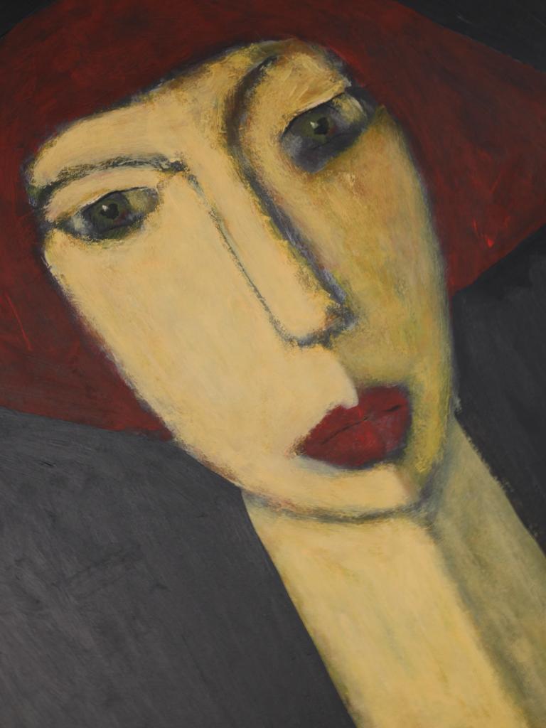 Art  Chloe — Masterful Modernist Portrait by Harry Charles Tim (Framed & Signed For Sale 1