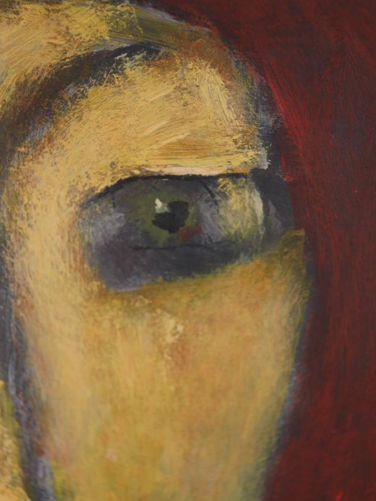 Art  Chloe — Masterful Modernist Portrait by Harry Charles Tim (Framed & Signed For Sale 2