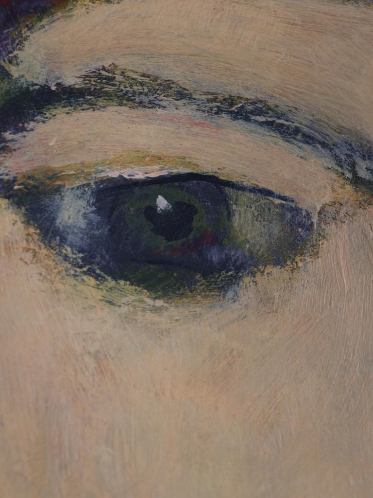 Art  Chloe — Masterful Modernist Portrait by Harry Charles Tim (Framed & Signed For Sale 3