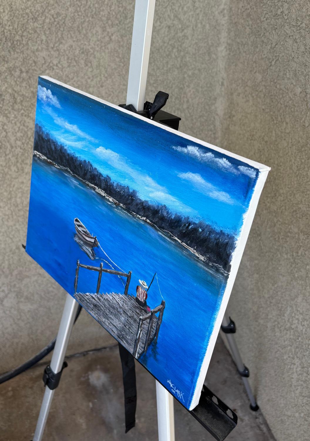 Pomeriggio Blues, Pittura originale - Art Outsider Art di Art Clark