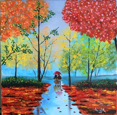 Autumn Stroll, Original Painting