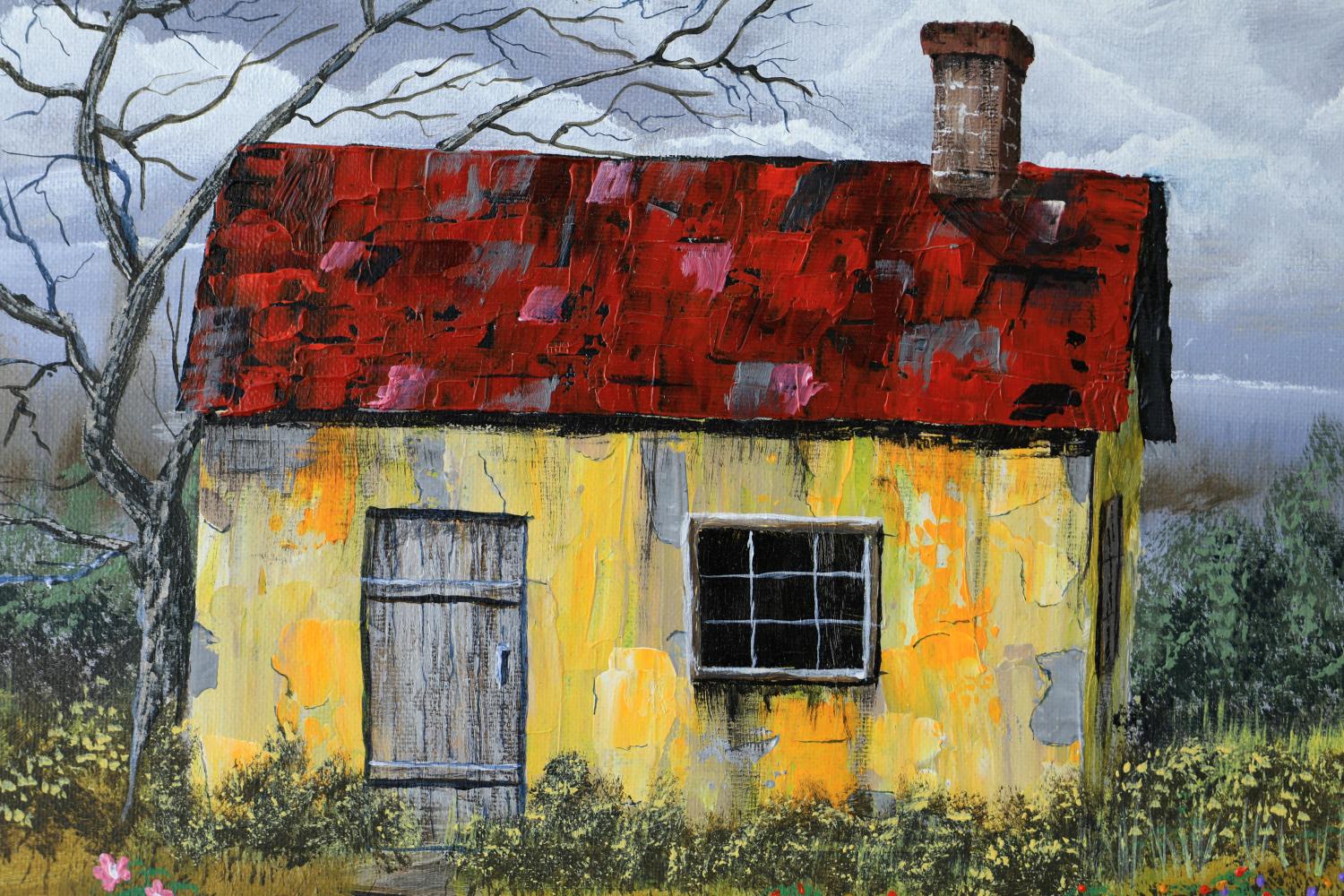 Lost to Time, Originalgemälde (Grau), Interior Painting, von Art Clark