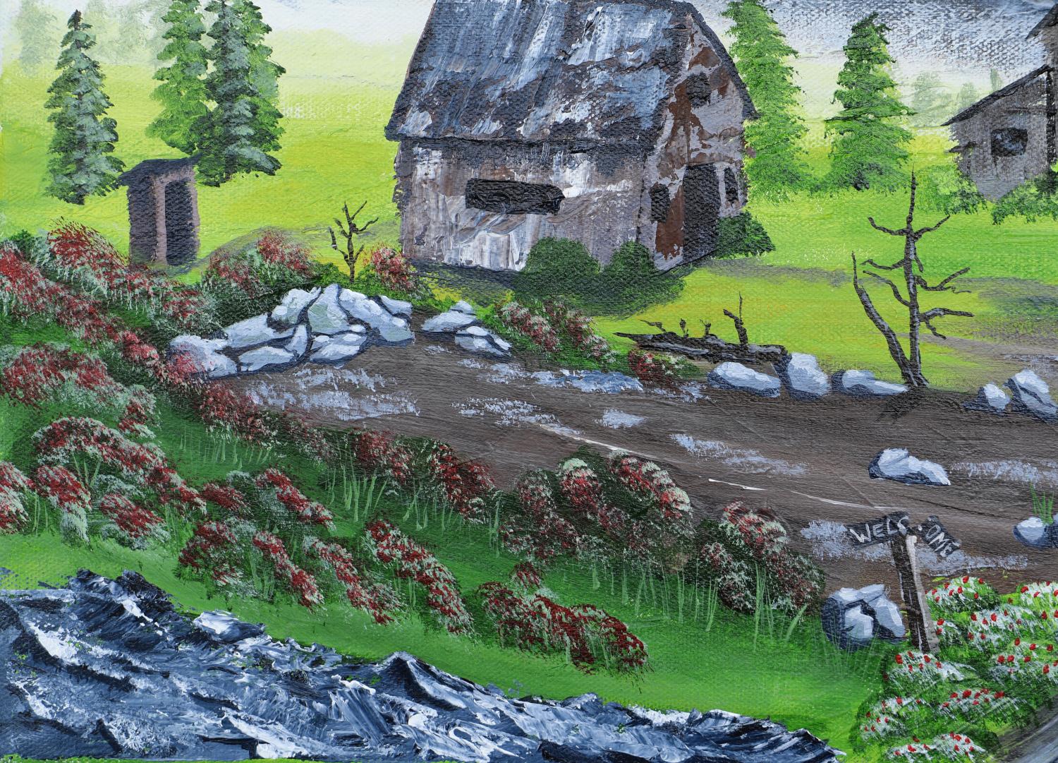 Nordwest of Heaven, Originalgemälde im Angebot 1