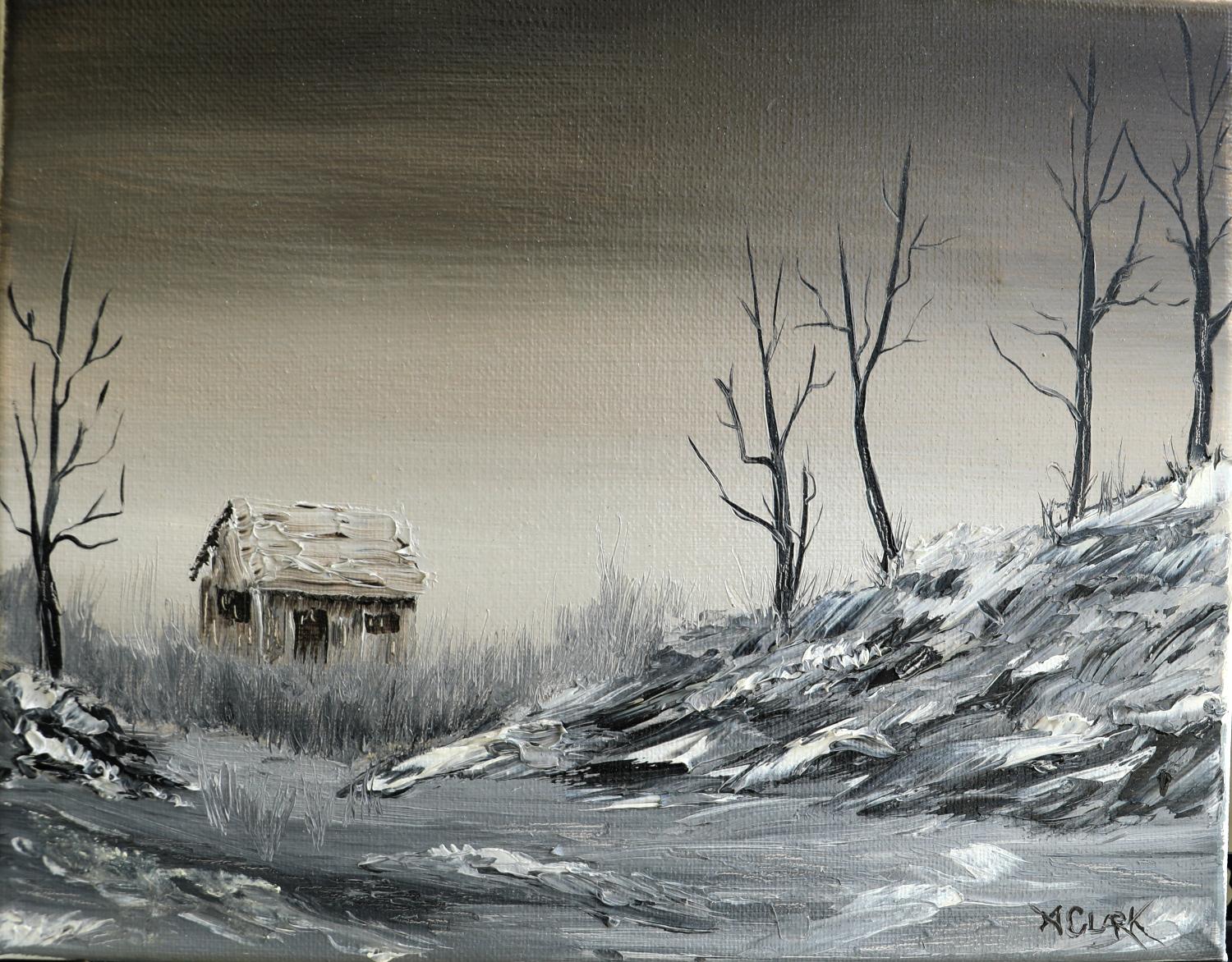 Sombras de gris, Pintura al óleo