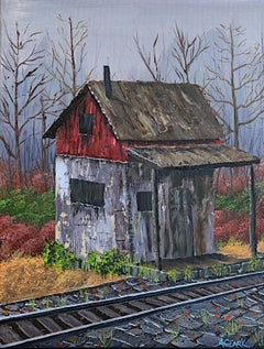 La stazione ferroviaria, dipinto originale