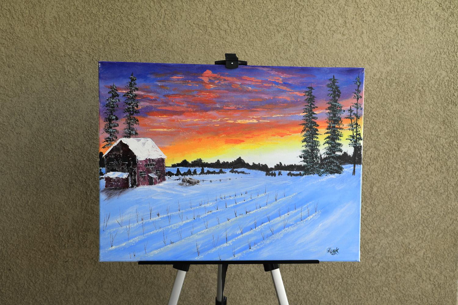 Cosecha de invierno, Pintura original - Painting Realista de Art Clark