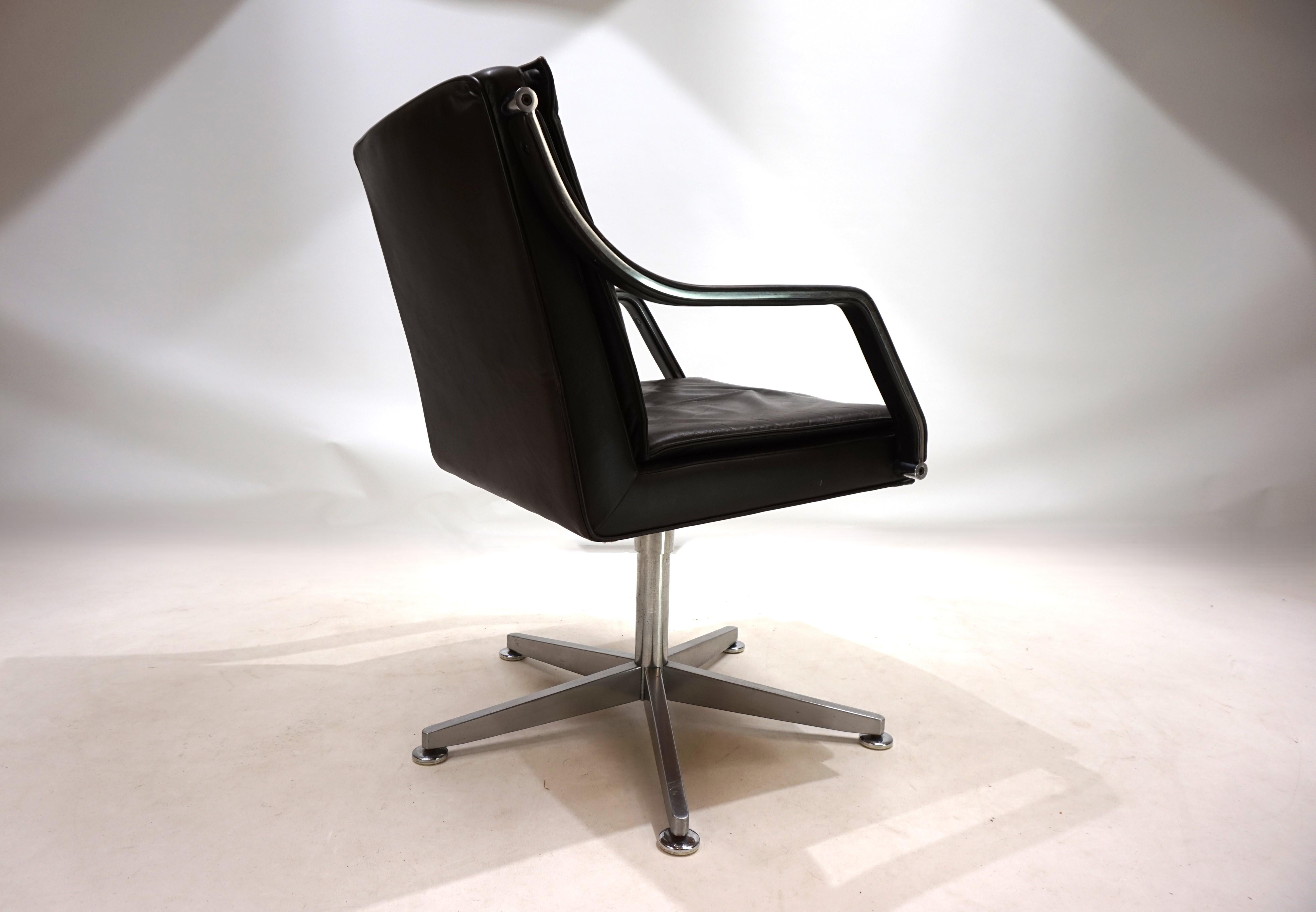Art Collection leather office chair by Rudolf Berndt Glatzel for W. Knoll, 1980 6
