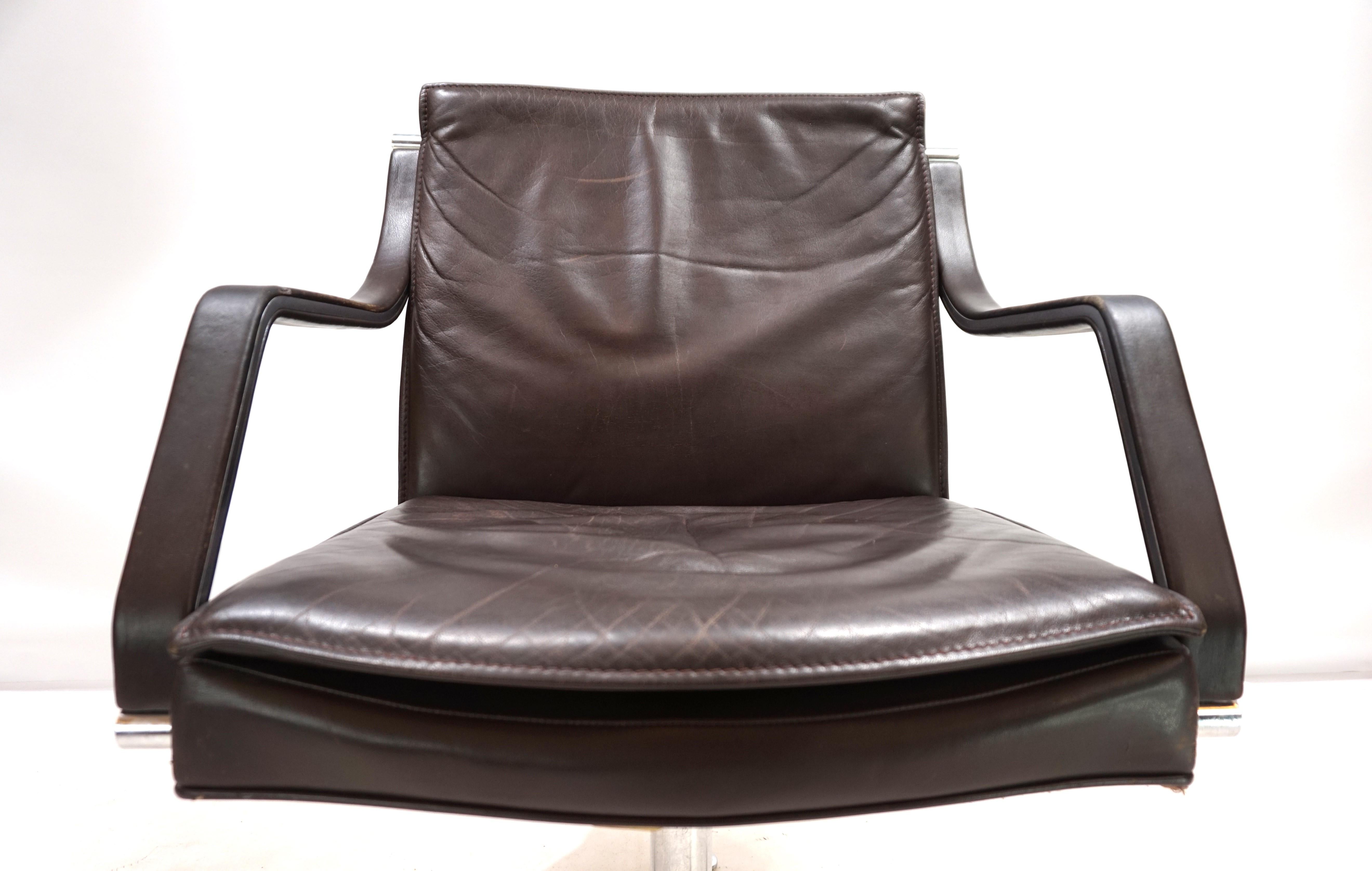 Art Collection leather office chair by Rudolf Berndt Glatzel for W. Knoll, 1980 7