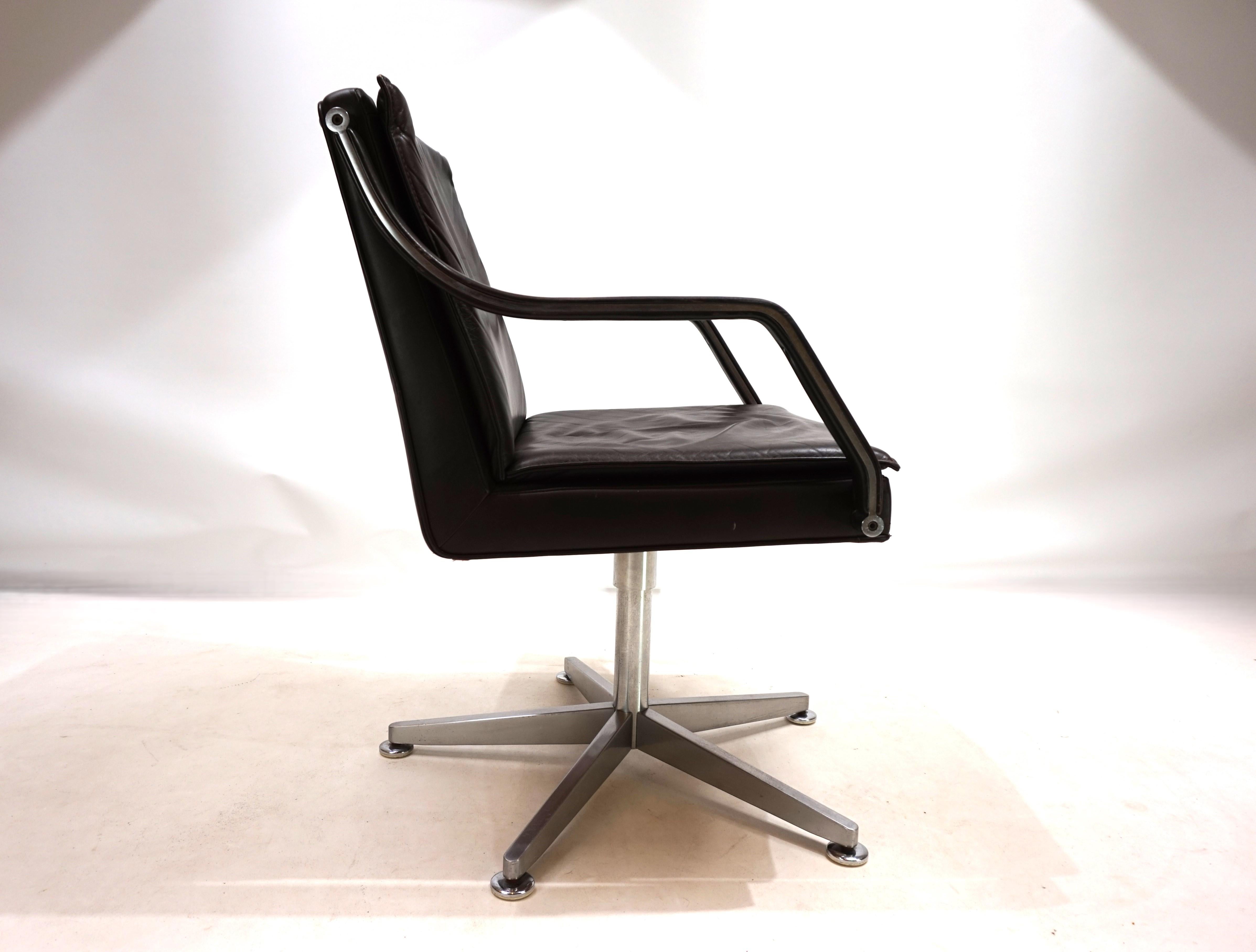 Art Collection leather office chair by Rudolf Berndt Glatzel for W. Knoll, 1980 8