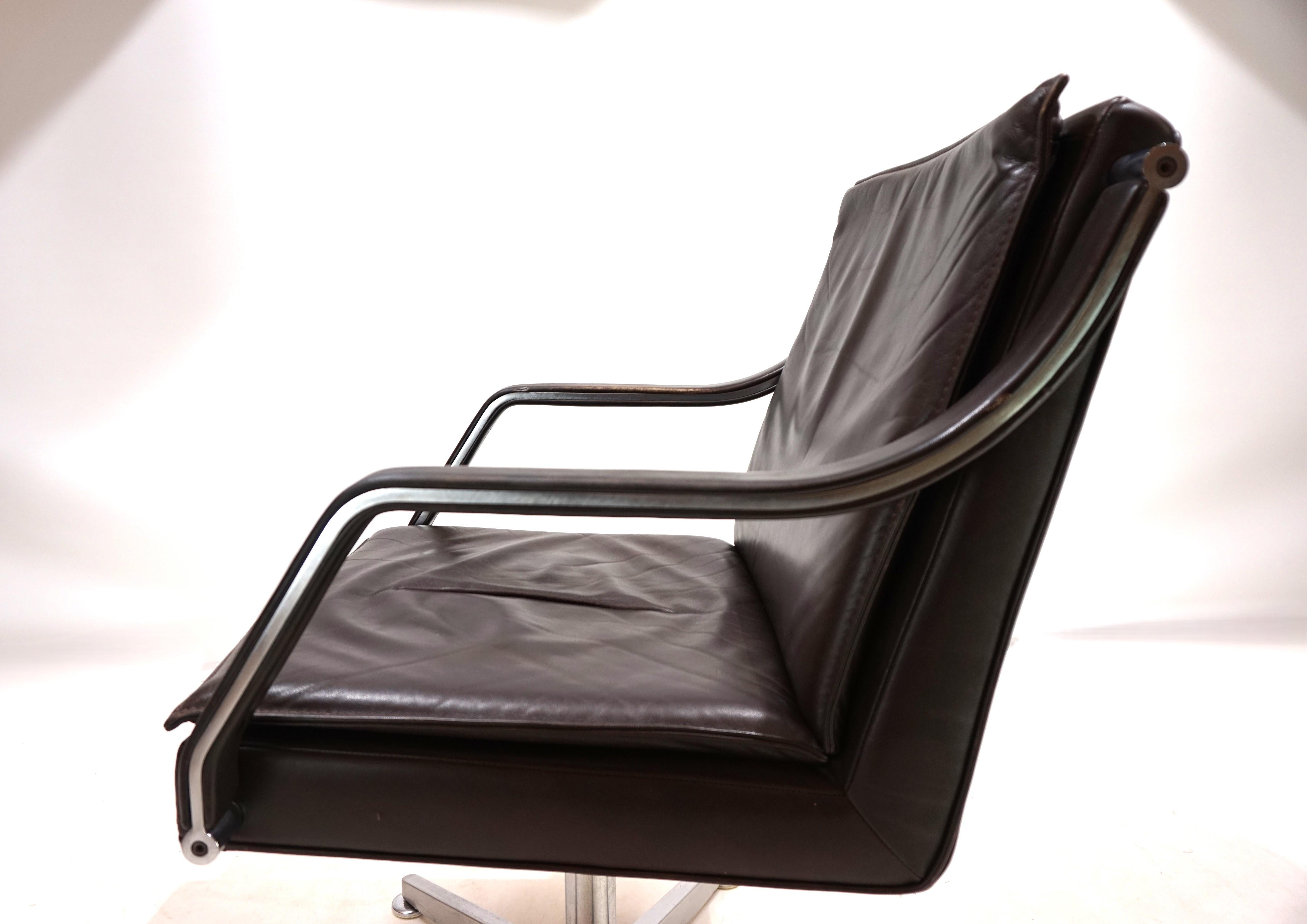Art Collection leather office chair by Rudolf Berndt Glatzel for W. Knoll, 1980 9