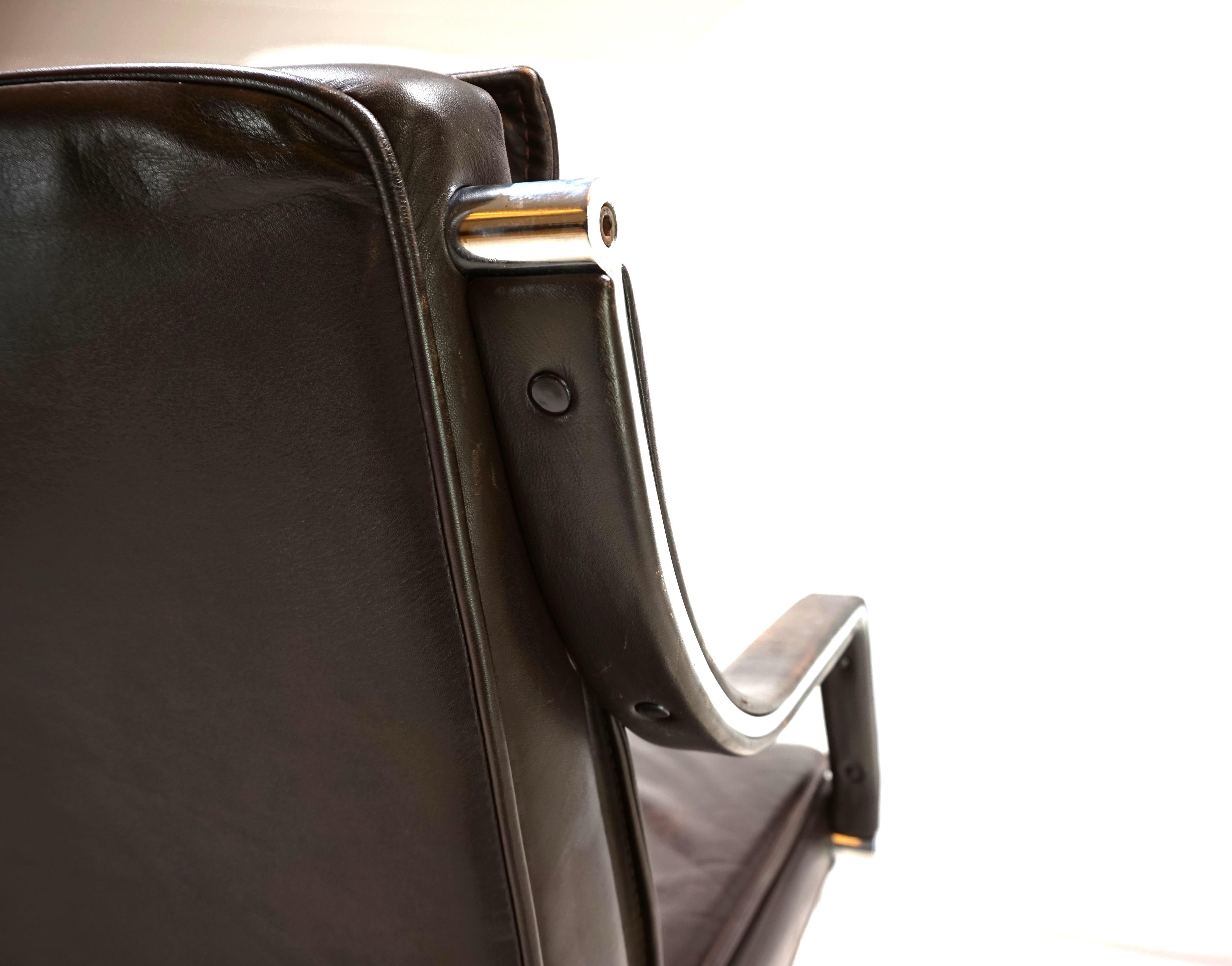 Art Collection leather office chair by Rudolf Berndt Glatzel for W. Knoll, 1980 11