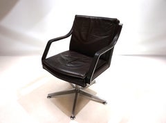 Sedia da ufficio in pelle Art Collectional di Rudolf Berndt Glatzel per W. Knoll, 1980