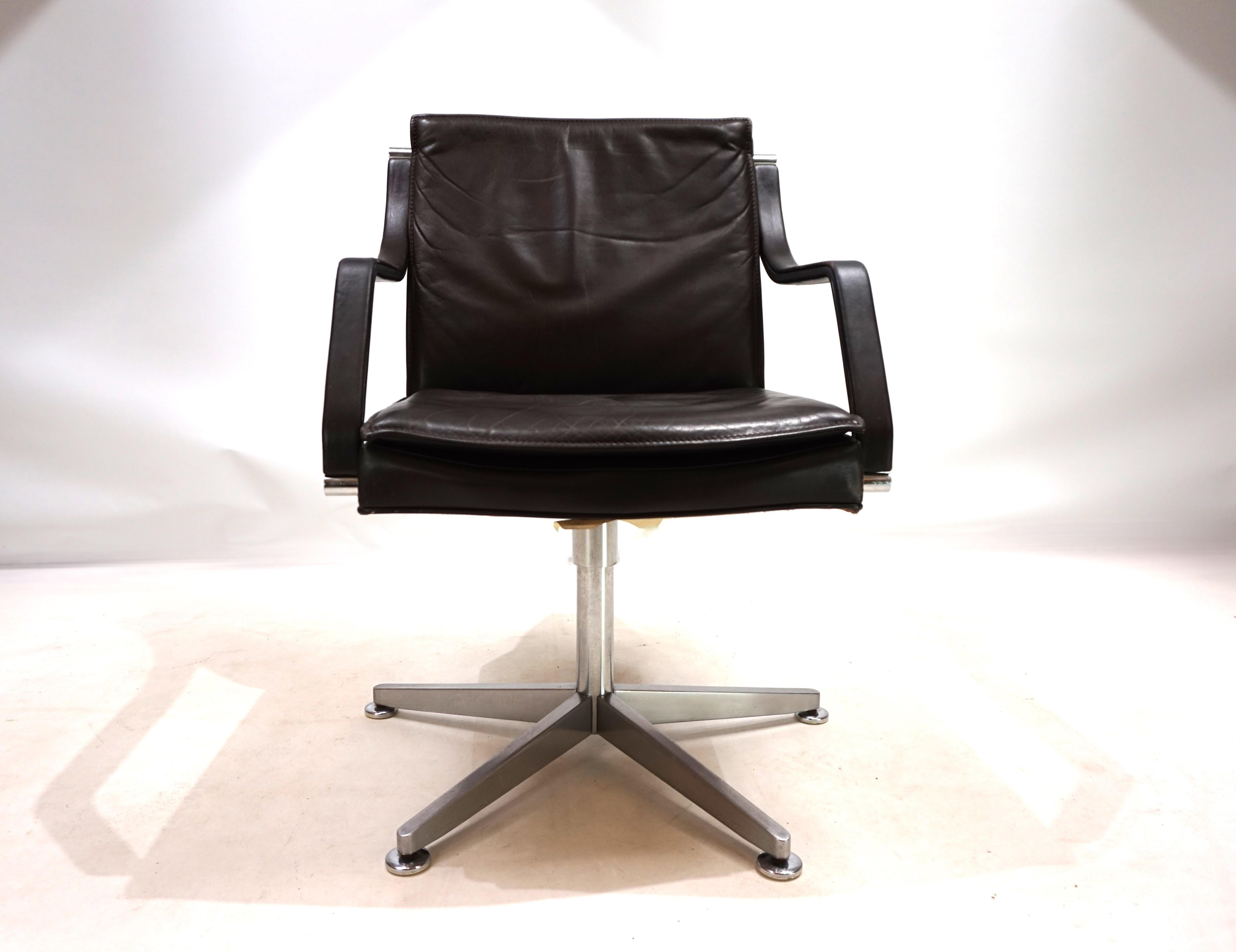 Leather Art Collection leather office chair by Rudolf Berndt Glatzel for W. Knoll, 1980