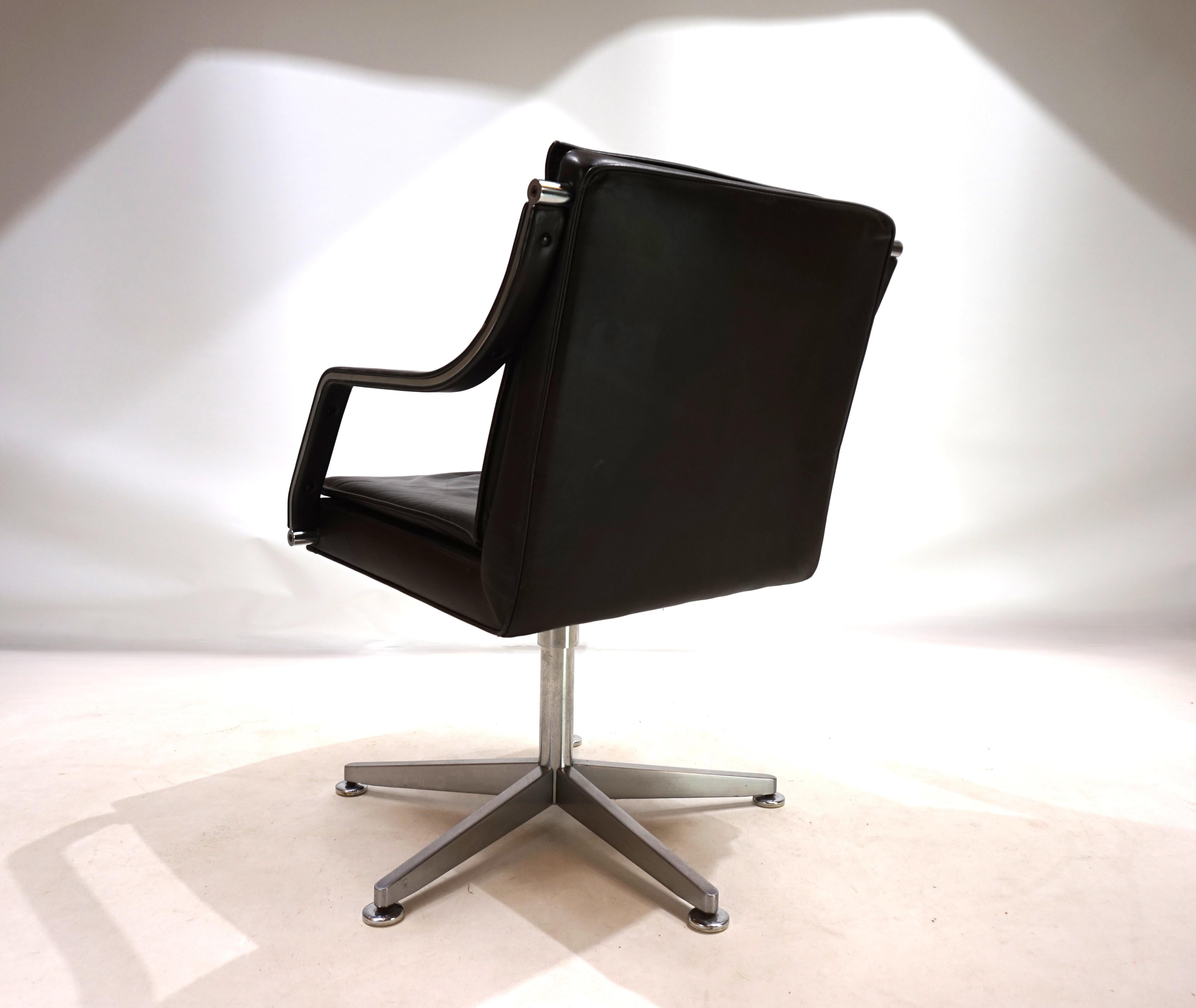 Art Collection leather office chair by Rudolf Berndt Glatzel for W. Knoll, 1980 1