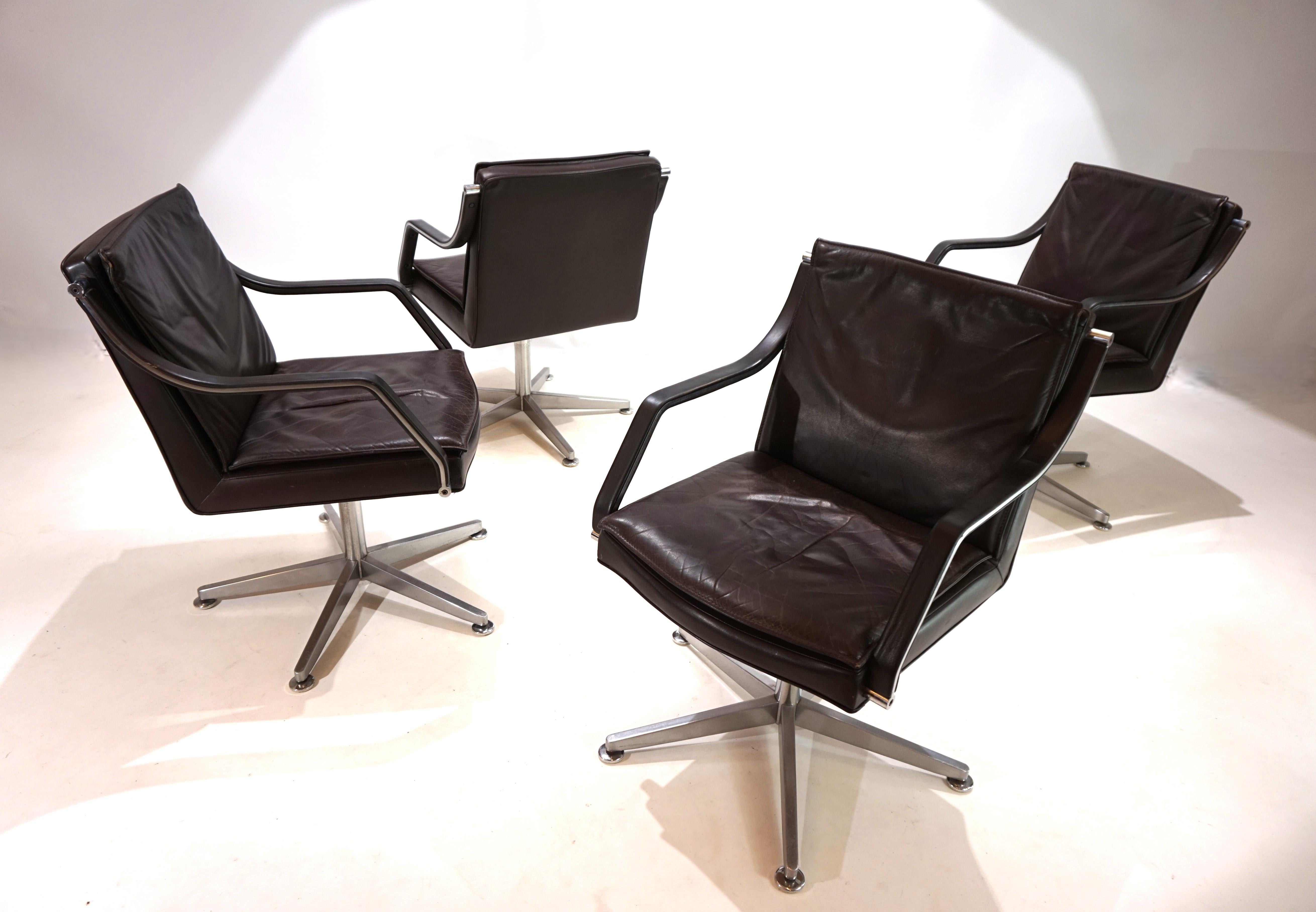 Mid-Century Modern Art Collection set of 4 office chairs by Rudolf Berndt Glatzel for Knoll