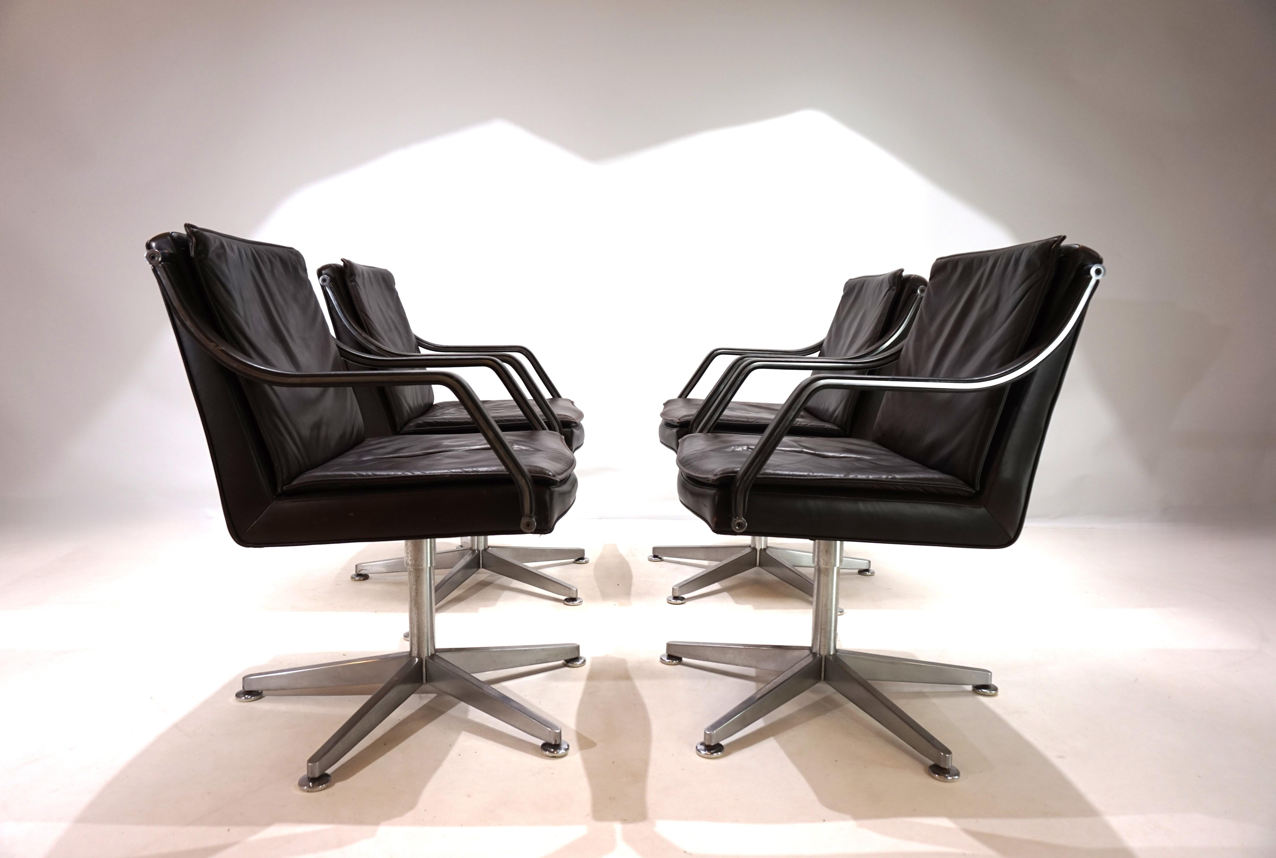 Art Collection set of 4 office chairs by Rudolf Berndt Glatzel for Knoll 1